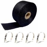 Fita Manta Térmica Titanium Escapamento Carro Moto Preta 5 Metros + 4 Abraçadeiras - Termotape