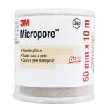 Fita Microporosa 50mmx10m Bege - 3M - 3m do brasil ltda