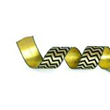Fita missoni bege e preta 3 Unidades - Larg. 6,30cm x Compr. 9,14 metros - Cromus: 1614048