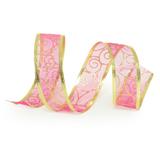 Fita organza arabesco vinho 3 Unidades - Larg. 3,8cm x Compr. 9,14 metros - Cromus: 1317332