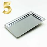 Five Bandejas Inox Médico Dentista Clinica 22x12x1cm Odonto Hospitalar - Sistole