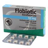 Flobiotic 50mg Enrofloxacina Cães e Gatos 10 comprimidos - Syntec
