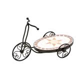 Floreira bicicleta de ferro estilo mosaico- base oval - Btc decor