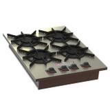 Fogão 4 Bocas Alvenaria 4Q.S Baixa Pressão Inox - Itajobi