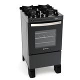 Fogao 4 bocas atlas agile glass automatico preto