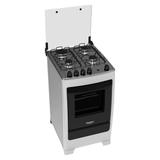 Fogão 4 Bocas Dako Supreme Bivolt Branco Mesa De Inox