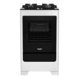 Fogão 4 Bocas Dako Supreme Glass Bivolt Branco Mesa De Vidro