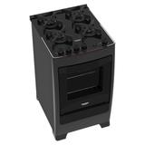 Fogão 4 Bocas Dako Supreme Glass Bivolt Preto Mesa De Vidro
