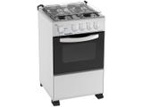 Fogão 4 Bocas de Piso Esmaltec Bali com Forno Limpa Fácil, Branco - 4080