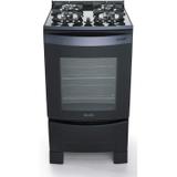 Fogão 4 Bocas Decorato Vetro Mueller Bivolt Preto