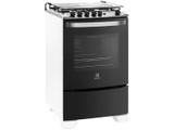 Fogão 4 Bocas Electrolux 56TAB Grill Tripla-Chama - Timer Acendimento Automático Branco