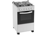 Fogão 4 Bocas Esmaltec Branco - Acendimento Automático Caribe