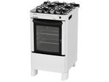 Fogão 4 Bocas Esmaltec Glass Safira - Acendimento Automático Branco