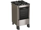 Fogão 4 Bocas Inox Esmaltec - Acendimento Automático Jade Glass