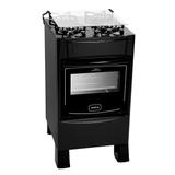 Fogão 4 Bocas Realce Iris Glass Preto Bivolt Mesa De Vidro