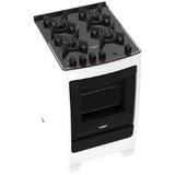 Fogao 4b dako supreme glass mesa de vidro - bco / pto