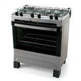 Fogão 5 Bocas Acendimento Automático Piacere Mueller Bivolt Inox