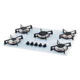 Fogão 5 Bocas Cooktop Fischer Fit Line Mesa Vidro Temperado Acendimento Automatico Trempes Individuais - 1642-6986