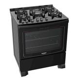 Fogão 5 bocas Dako Preto mesa de vidro Dako Turbo Glass - Bivolt