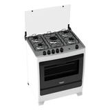 Fogão 5 Bocas Dako Supreme Bivolt Branco Mesa De Inox