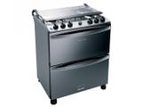 Fogão 5 bocas Inox Brastemp Forno Duplo - Acendimento Automático BFD5 NCRNNA