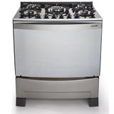 Fogão 5 Bocas Mueller Decorato Vetro Acendimento Automático Inox