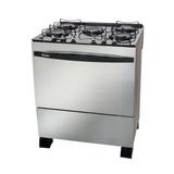 Fogão 5 Bocas Top Clean Control com Mesa de Vidro Acendimento Total Braslar