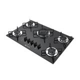 Fogao 5Bocas Atlas Vidro Tripla Chama Cooktop - 1313001