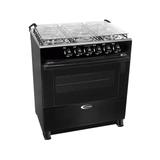 Fogão A Gás Clarice Delicato 5 Bocas Manual Forno 83 Litros Preto