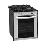 Fogao a gas de embutir gaudi prisma vitreo 4q branco - venax