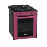 Fogao a gas de embutir gaudi prisma vitreo 4q pink - venax