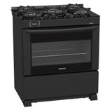 Fogao a gas del plus vitreo 5 bocas bivolt gas glp cor preto fosco - venax