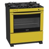 Fogao a gas del plus vitreo 5 q amarelo - venax