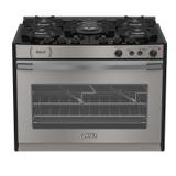 Fogão a Gás Embutir Gaudí Platinum Vítreo 5Q Inox 220V GLP Venax