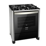 Fogão A Gás Fischer Gran Cheff Tripla Chama 5B Inox 220V Mesa Vidro