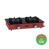 Fogao a gas flamalar vitreo 2q vermelho - venax