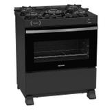 Fogão A Gás Glp Venax Picasso Vitreo 5 Queimadores Preto Bivolt