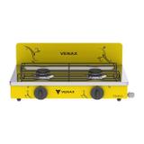 Fogão A Gás Portátil Venax Flamalar Vetrô 2 Queimadores Amarelo