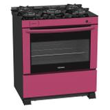 Fogão A Gás Venax Delplus Vítreo 5 Bocas Pink Automático Bivolt