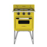 Fogão A Gás Venax Gemini Vetrô 2 Queimadores Amarelo Com Forno