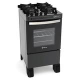 Fogão Atlas 4 bocas Agile Glass preto com mesa de vidro - BIvolt - Atlas eletrodomésticos