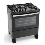 Fogão Atlas Agile Glass 5 Bocas Tripla Chama - Mesa de Vidro - Preto