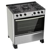 Fogão Atlas Tropical Glass 5 Bocas Inox com mesa de vidro - Bivolt - Atlas eletrodomésticos