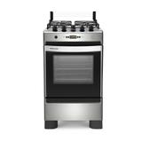 Fogão Brastemp 4 bocas cor Inox com timer digital