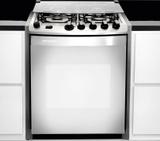 Fogão Brastemp 4 bocas embutir cor Inox com dupla chama e grill