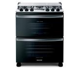 Fogão Brastemp 5 Bocas Duplo Forno Branco Com Turbo Chama E Touch Timer Com Autodesligamento - BFD5GCB