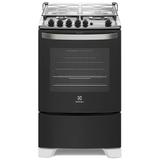 Fogão com porta Full Glass e Timer 4 bocas Branco (56TAB) - Electrolux