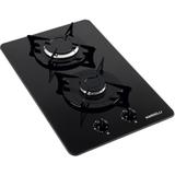 Fogão Cooktop 2 Bocas Preto Flange Esmaltada Nv2 Nardelli