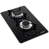 Fogão Cooktop 2 Bocas Preto Flange Inox Nv2 Nardelli
