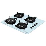 Fogão Cooktop 4 Bocas A Gás Tripla Chama Branco V400TC Fogatti